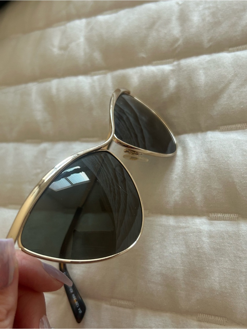 Balenciaga Cat-Eye Sunglasses in Black and Gold-Tone - Picture 4 of 5